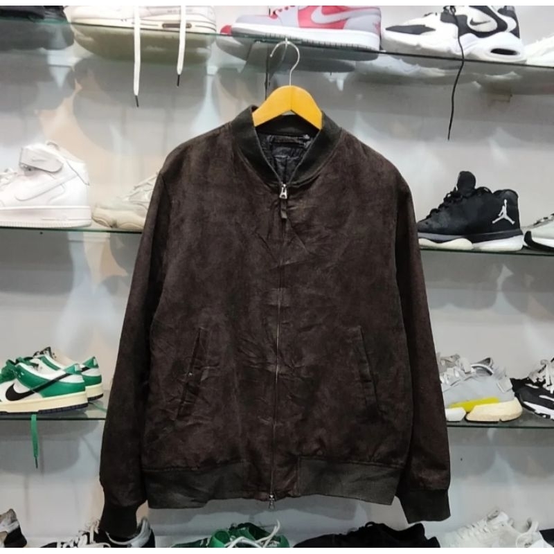 UNIQLO SUEDE BOMBER JACKET