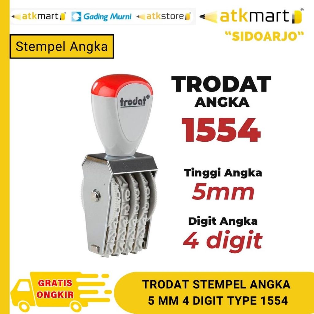 

TRODAT TYPE 1554 STEMPEL ANGKA 5 MM 4 DIGIT