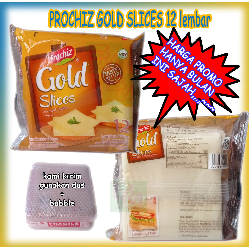 

Keju Prochiz Gold Slices 12 Lembar
