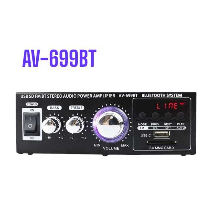 Amplifier AV-699BT bluetooth stereo audio power amplifier AV-699BT