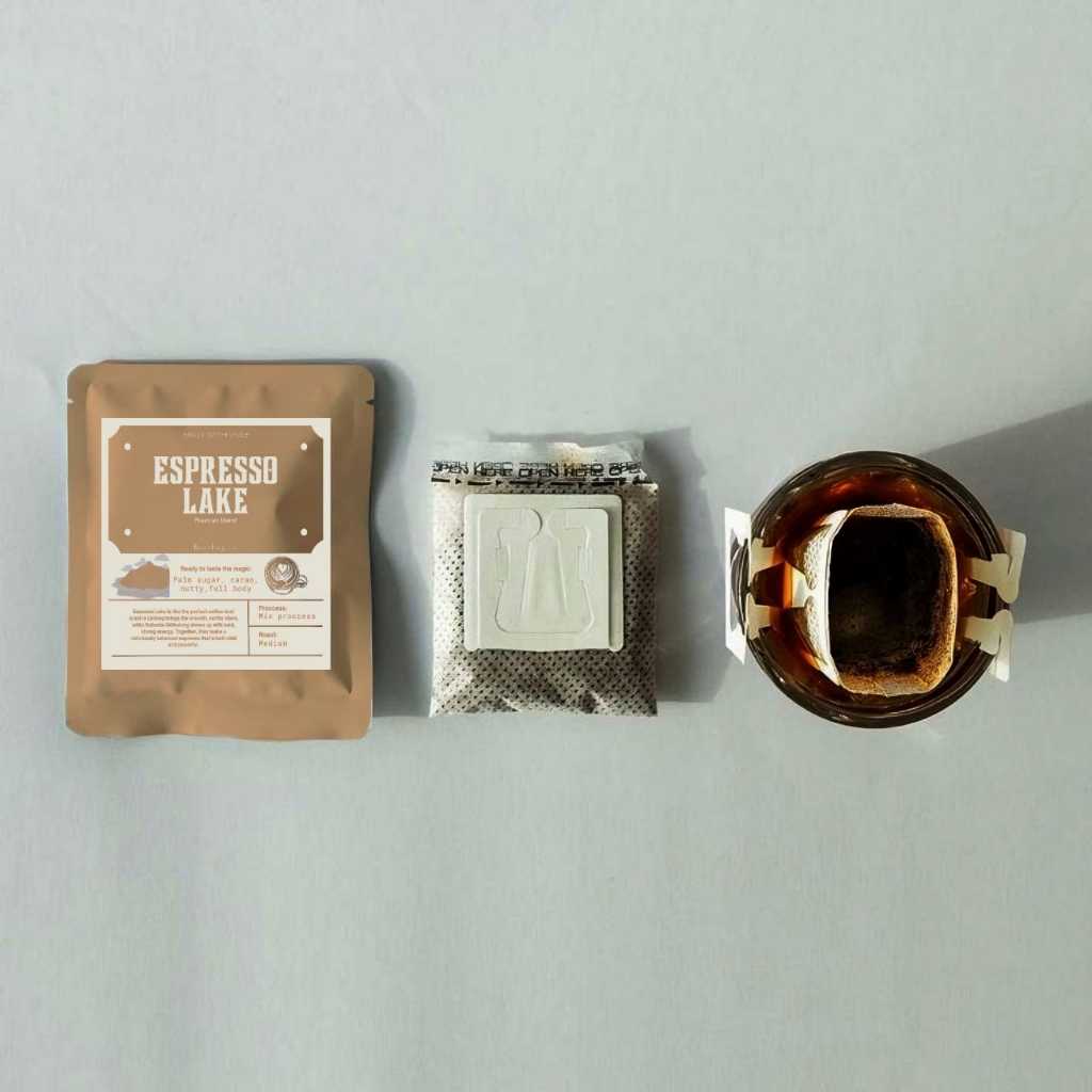 

Drip Coffee Varian Espresso Lake 5 pcs / kopi drip bag / kopi instan
