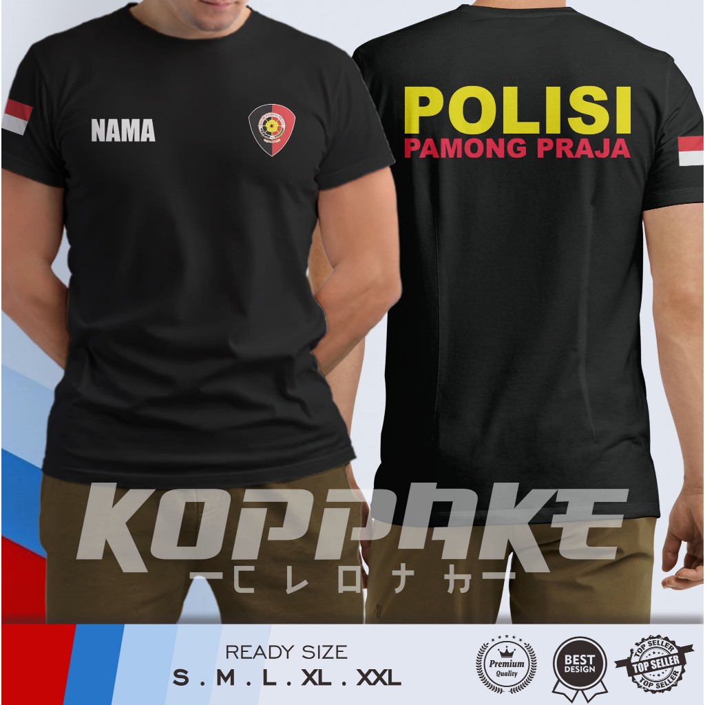 Kaos Polisi Pamong Praja POL PP Request Nama Baju Distro