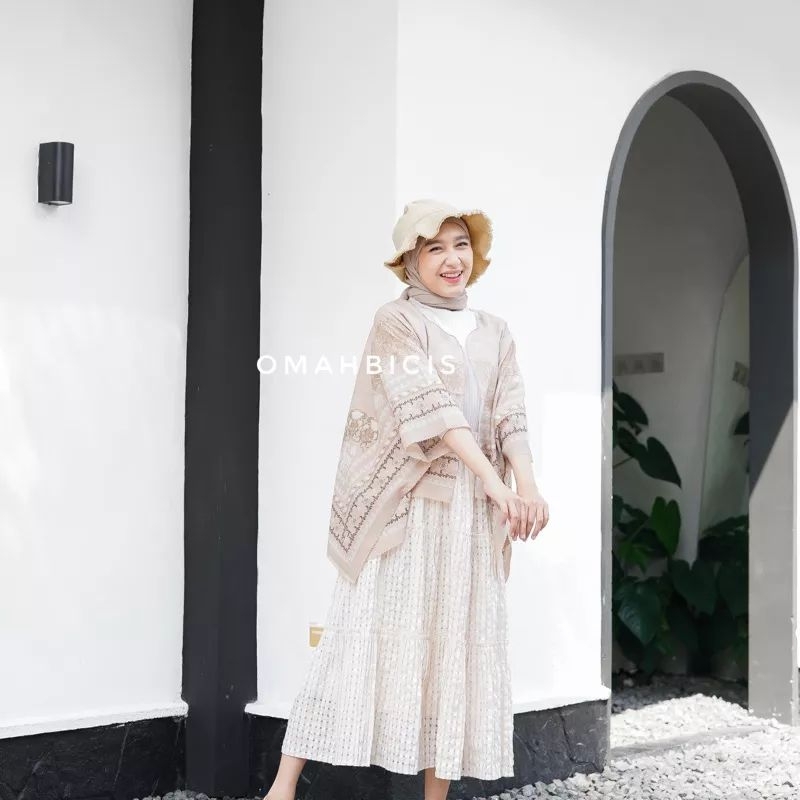 Cuci Gudang Ziara Id - Outer Scarf Kimono Crop Outer Crop Kimono Batwing