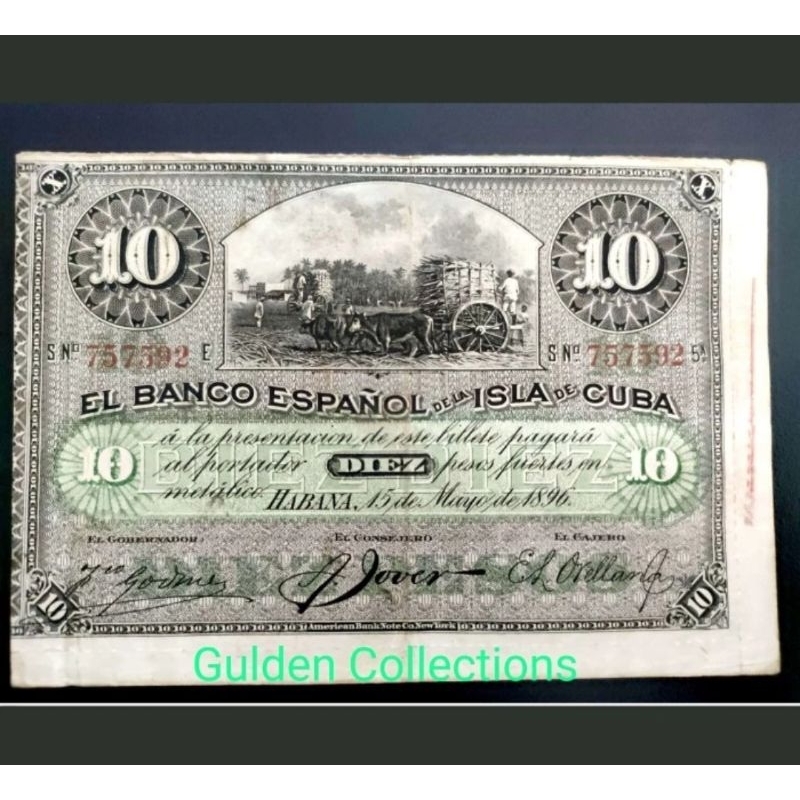 Cuba 10 Pesos 1896 XF