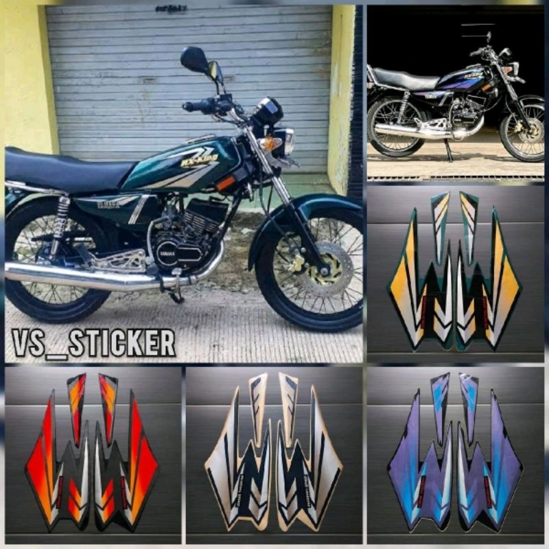 STRIPING STANDART MOTOR YAMAHA RX KING 2002 HITAM IJO HIJAU GOLD BIRU MERAH BERKUALITAS TERMURAH