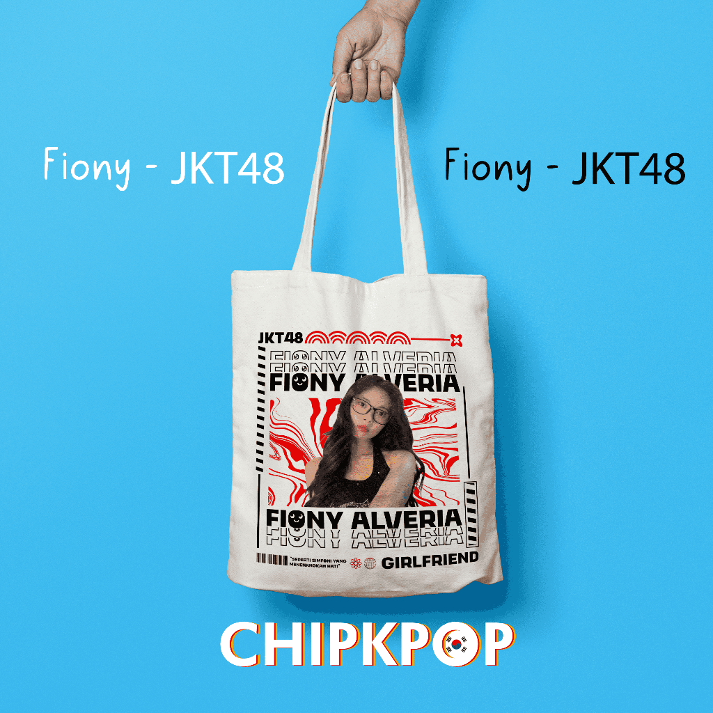 [PAKET SET FIONY] [JKT48] I TOTEBAG OSHI FIONY JKT 48 FANMADE BISA COD I TOTEBAG JKT 48 OSHI FIONY I
