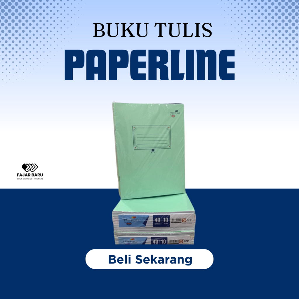 

[ PAK 10 BUKU ] BUKU TULIS SEKOLAH PAPERLINE 40 LEMBAR