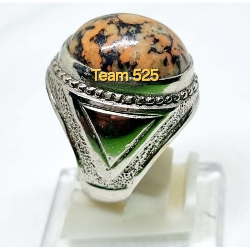 Cincin batu badar besi loreng tentara nempel magnet kuat asli original / cincin pria aktif