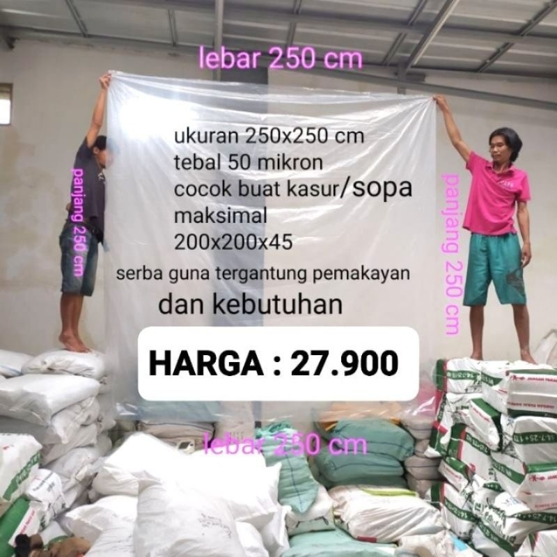 Kantong Plastik PE Besar Jumbo Tebal | Kantong Plastik TAHAN AIR dan ANTI BOCOR | Plastik bungkus ik