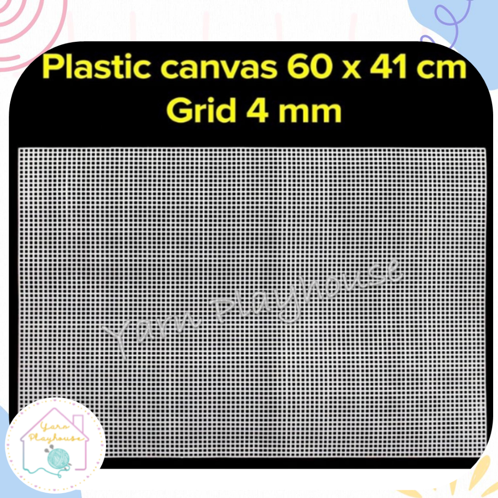 Kanvas plastik lembaran 40x60cm plastic canvas 40x60 cm rajut DIY korea plastic canvas jaring tas ra