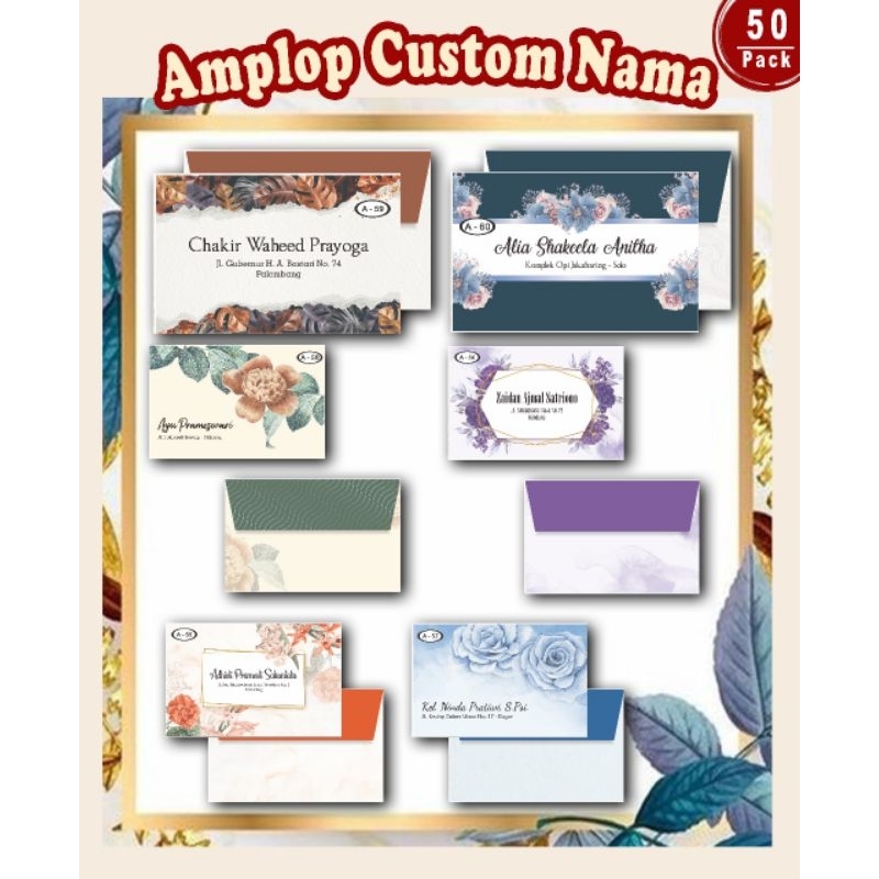 

Amplop kondangan (50pcs) custom nama