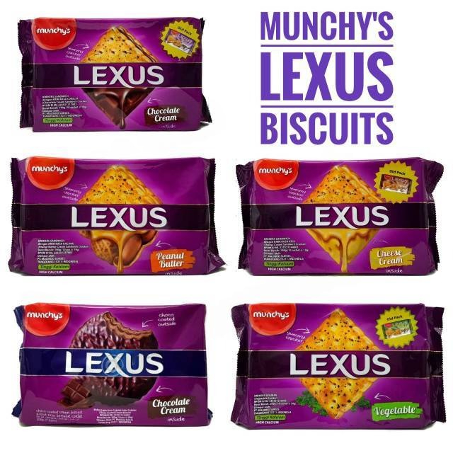 

Makanan Camilan Impor Malaysia Biskuit Munchy Lexus 180 Gr Krekers Sandwich Rasa Chocolate Cream, Peanut Butter Cream, Cheese Cream, Lychee Cream, Lemon Cream, Cookies Rasa Mixed Nut, Original, Dark Choc, Biscuit Chocolate Cream Coated