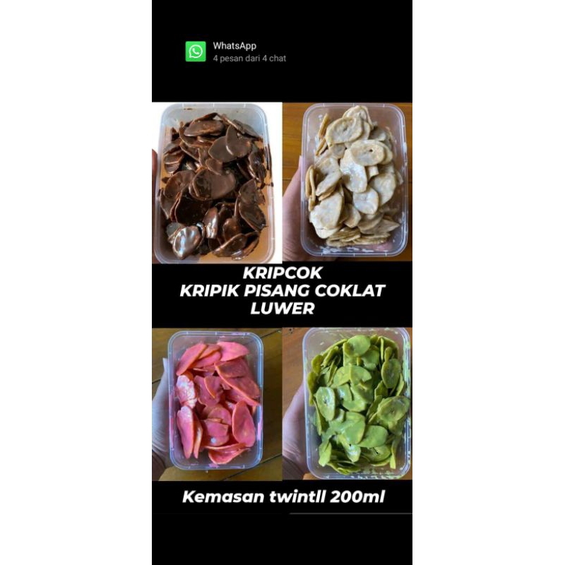 

kripik pisang coklat lumer