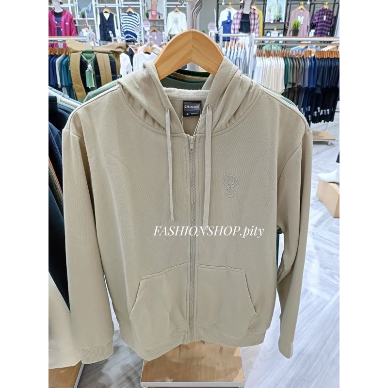 [100% ORGNL 1224] JAKET ZIPPER HOODIE GREENLIGHT PRIA FLEECE LOGO GODFREY REGULER FIT NEW ARRIVAL
