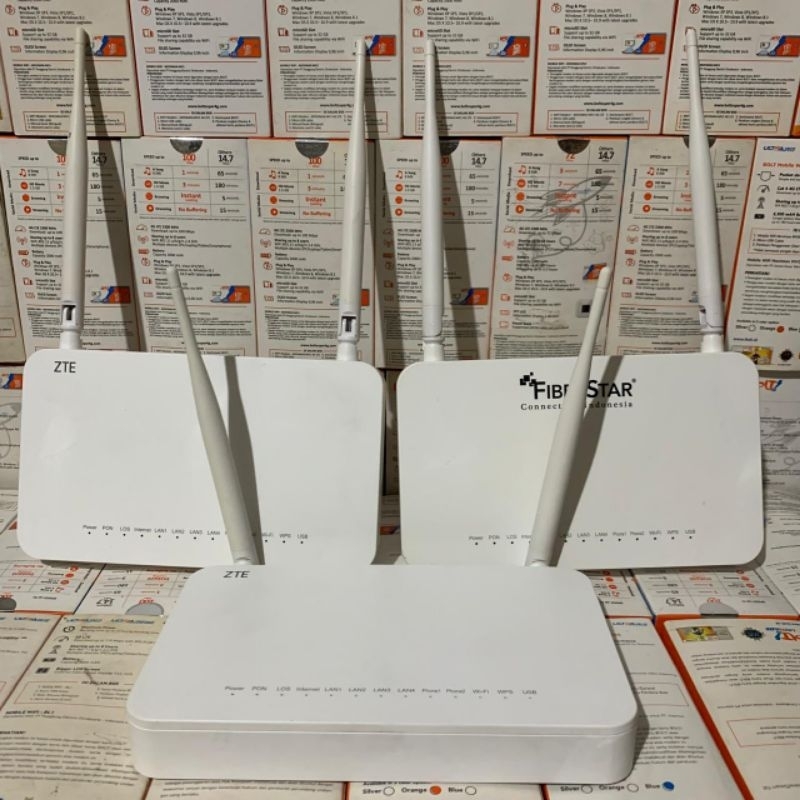 ZTE V3 F609 ZXHN GPON ONT Port Biru Wifi Single-Band (Router & Adaptor)