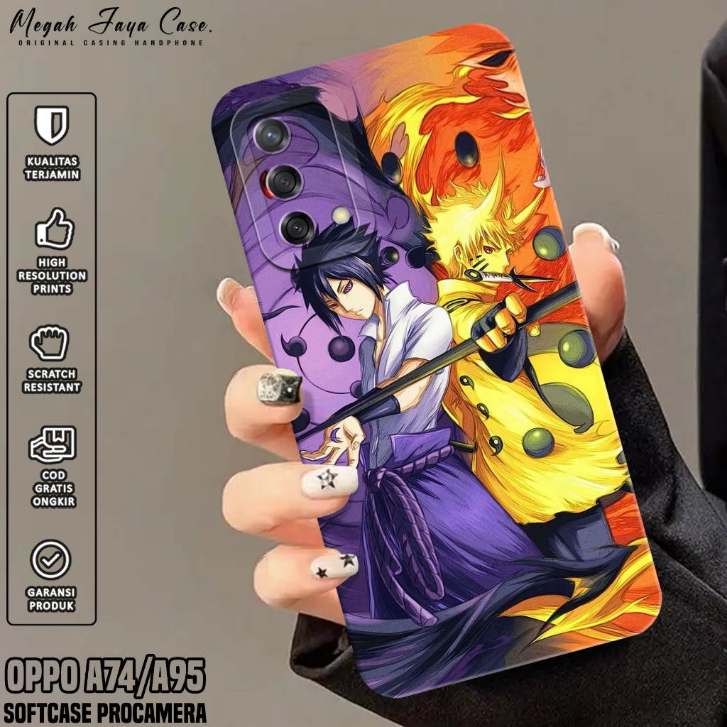 Softcase Oppo A74 / A95 4G - Case Hp Oppo A95 / A74 4G Motif Anime NRT - Silikon Hp Oppo A95 - Case 