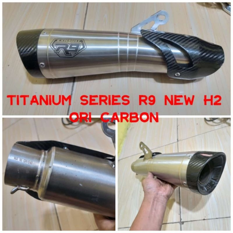 silincer knalpot r9 h2 original eks ninja 250 mulus
