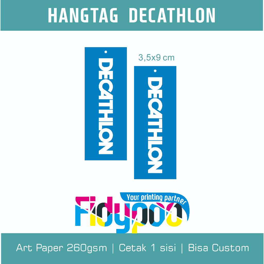 

Hangtag Decathlon // Label Decathlon // Hangtag brand // Label baju