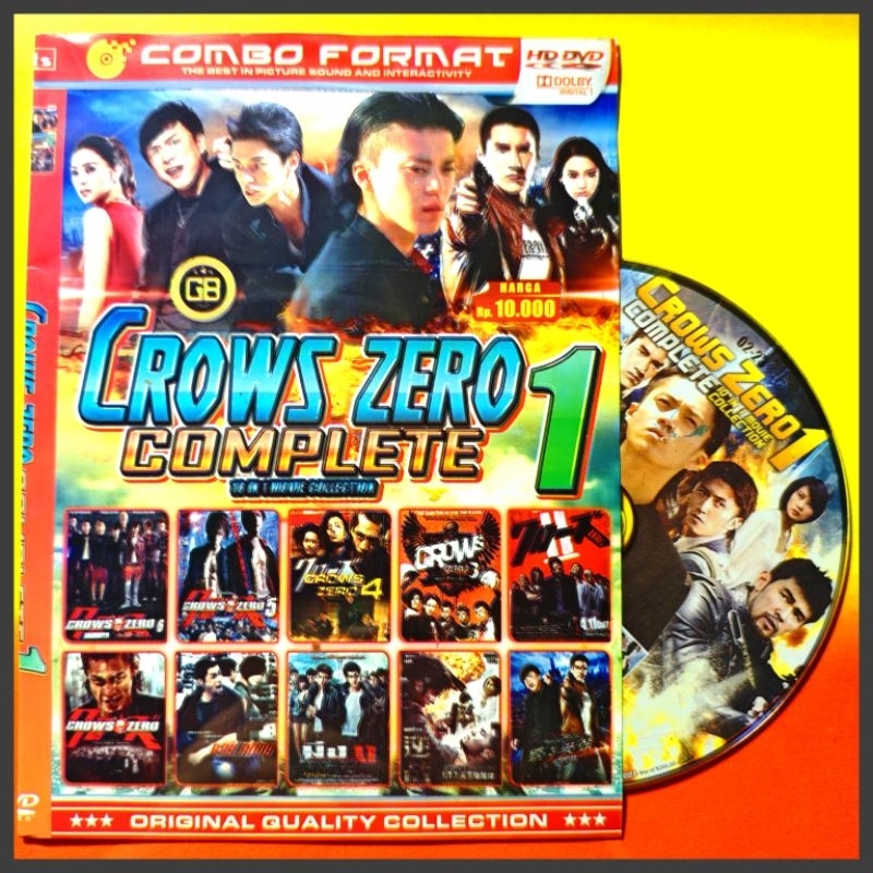 Kaset Film Mandarin Koleksi Action Gangster Crows Zero Pilihan Lengkap isi 10 Judul Teks Indonesia