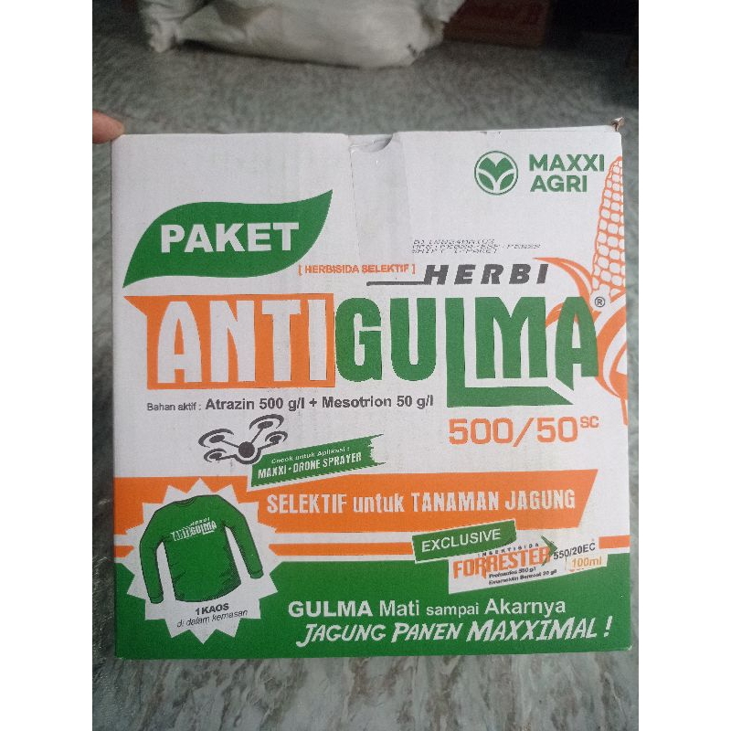 PAKET ANTI GULMA 1 LITER ATRAZIN 500 G/L + MESOTRION 50 G/L HERBISIDA SELEKTIF JAGUNG MAXXI AGRI