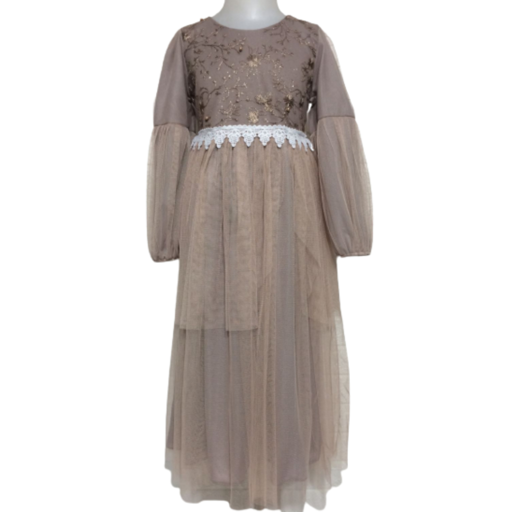 Gamis Anak Perempuan  | Gaun Muslim Usia 4 - 9 Tahun | Baju  Ulang Tahun