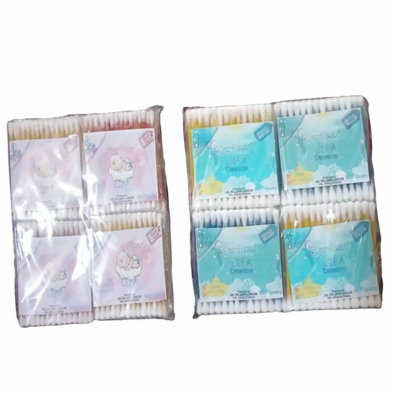cottonbud - katenbat - pembersih telinga merk LIFA 12pcs