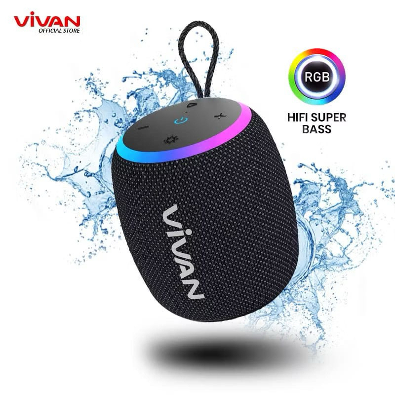 ORI VIVAN VS15 Speaker Bluetooth V5.3 10W High Power Mega Bass Surround Sound 360° Hi-Fi Waterproof 