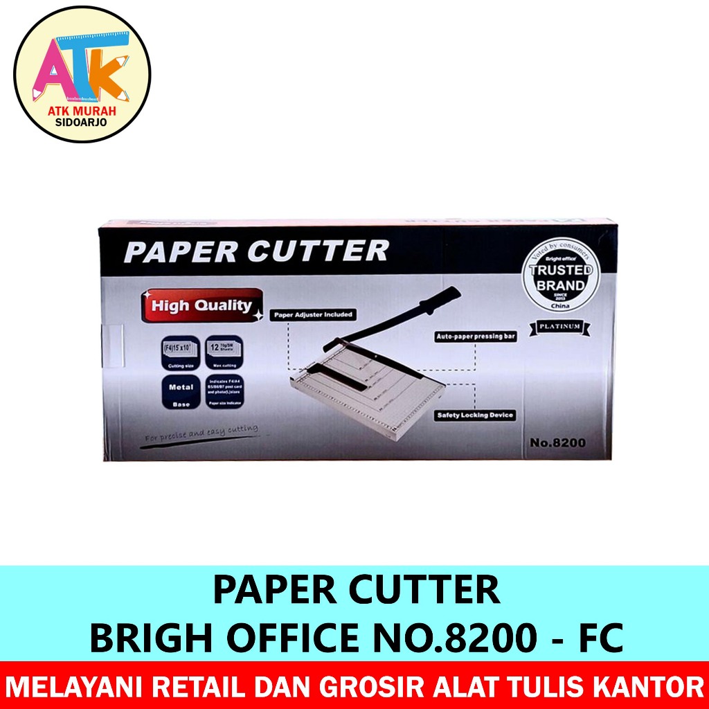 

PEMOTONG KERTAS - PAPER CUTTER BRIGH OFFICE NO.8200 - FC