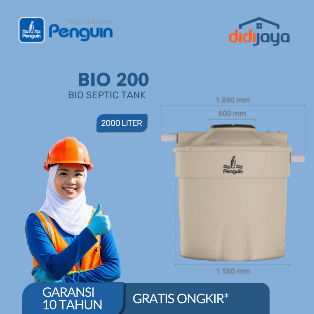 Septic Tank Biorotech Penguin BIO 200 2000 Liter | Septic Tank Biorotech