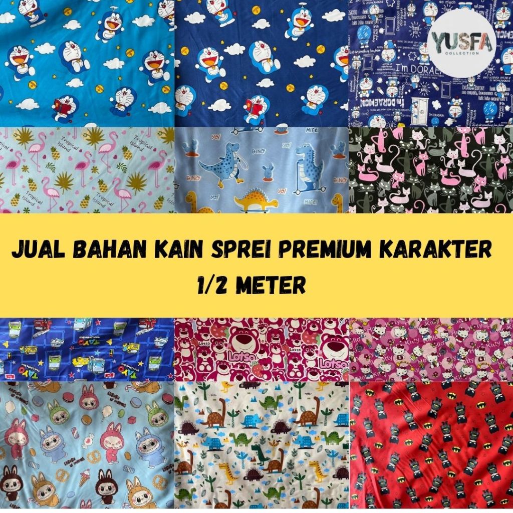 BAHAN KAIN POLYMICRO KATUN METERAN PIYAMA SPREI GORDEN LEBAR 2,4 Meter