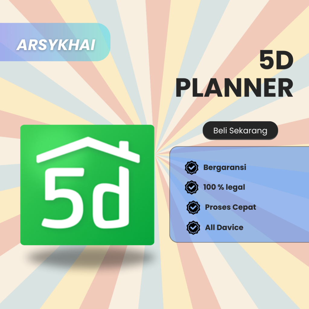 [ ASRY ] Planner 5D Premium 1 Tahun Bergaransi Dijamin Paling