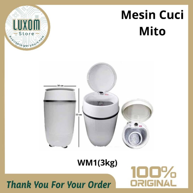 Mesin Cuci Mito WM1 (3kg)/Mesin cuci portable/mesin cuci mini/Mito