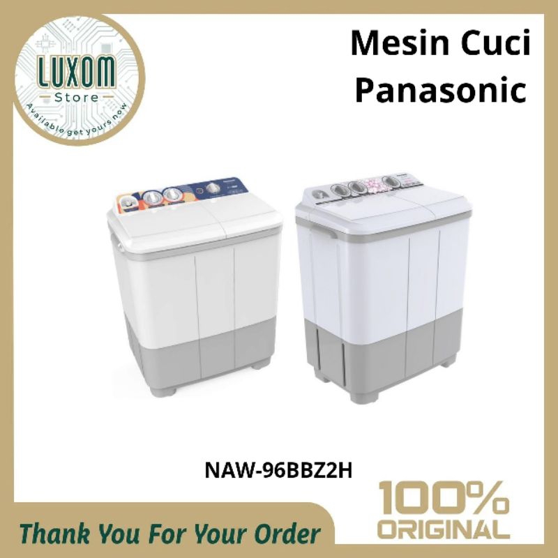 Mesin Cuci Panasonic NAW-96BBZ2H (9,5kg) /mesin cuci Panasonic 2 tabung/Mesin cuci