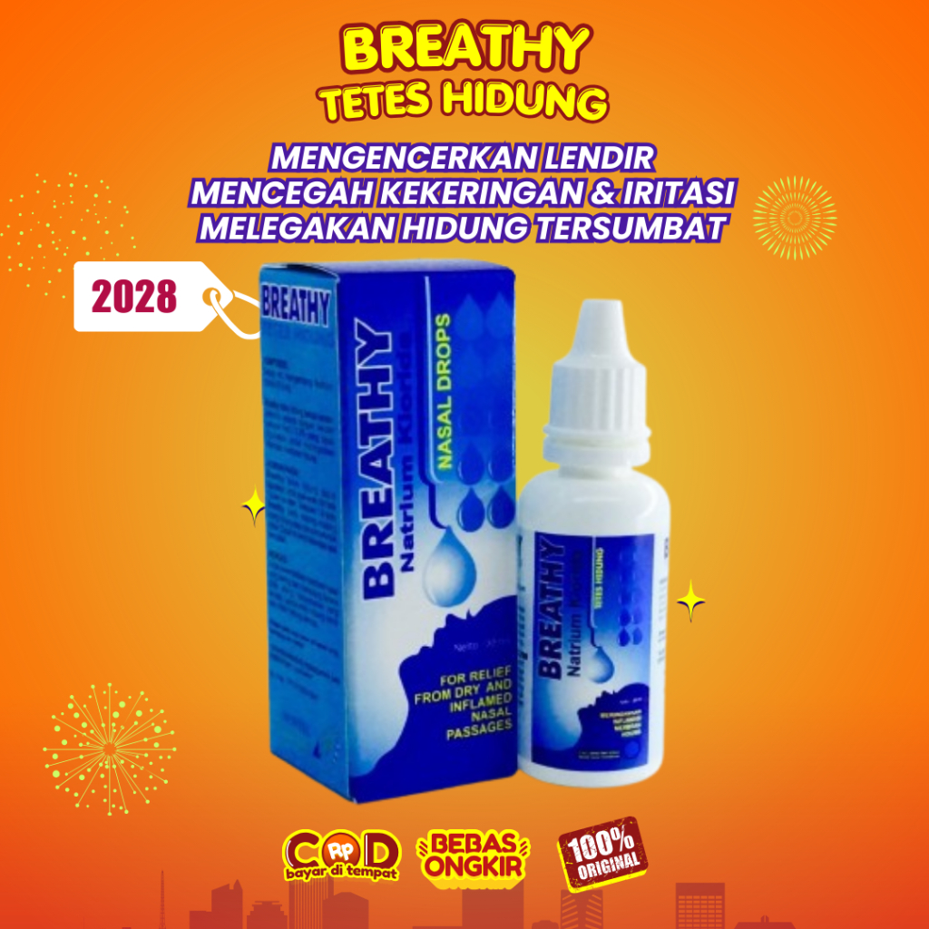 BREATHY NASAL DROPS TETES HIDUNG BAYI - Obat Tetes Hidung untuk Mengatasi Hidung Tersumbat pada Bayi