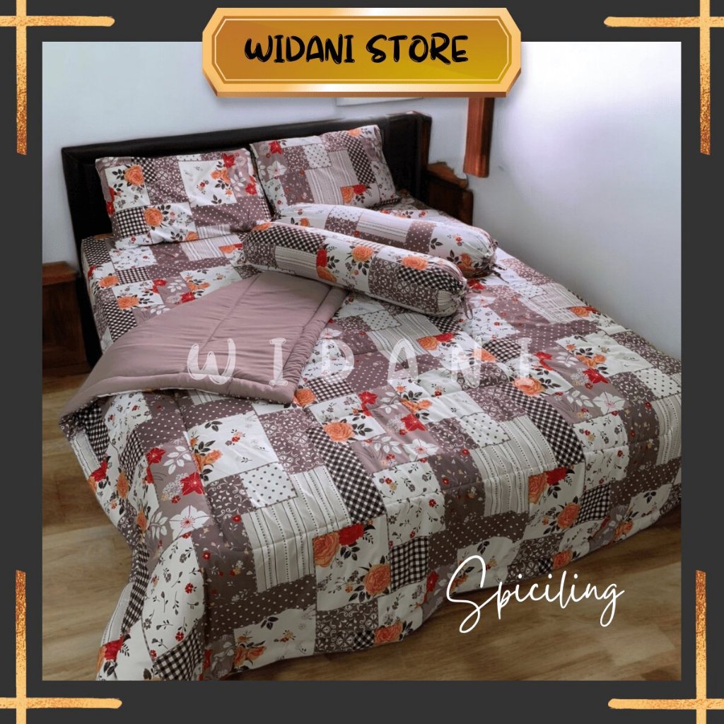 BEDCOVER SET SPREI MOTIF SPICILING // BEDCOVER SET SPREI MOTIF AESTHETIC [WIDANI STORE]