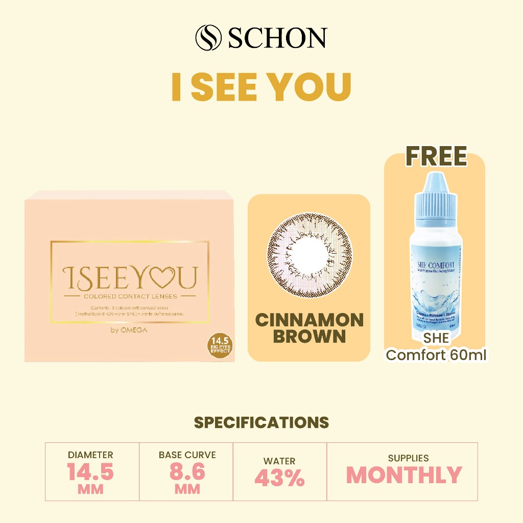 I See You Cinnamon Brown Bulanan Softlens Warna