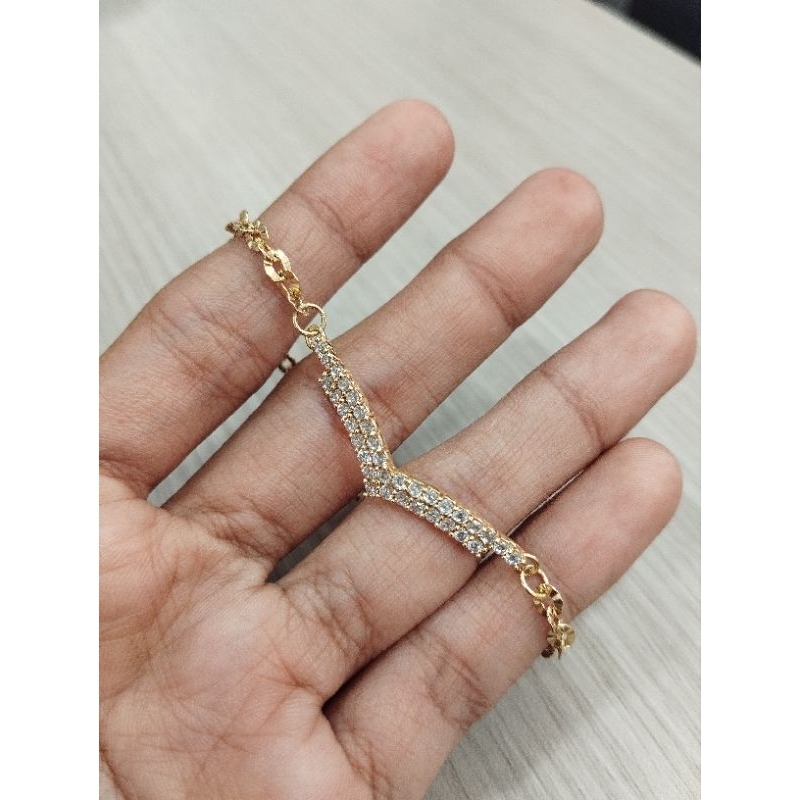 Gelang Rantai Aurel Perak Asli 925