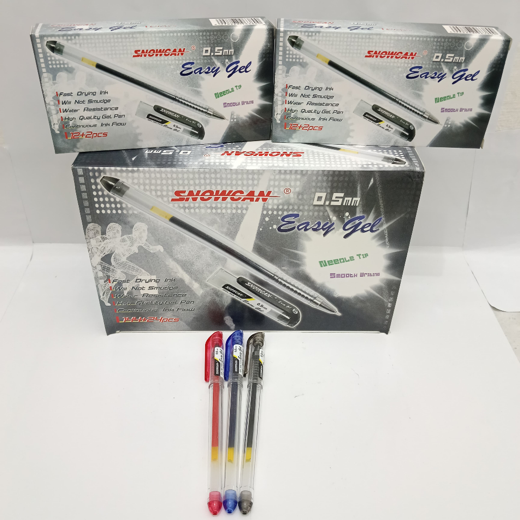 

1 Gross isi 12 Lusin Pena Gel SNOWCAN Easy Gel 0.5 MM