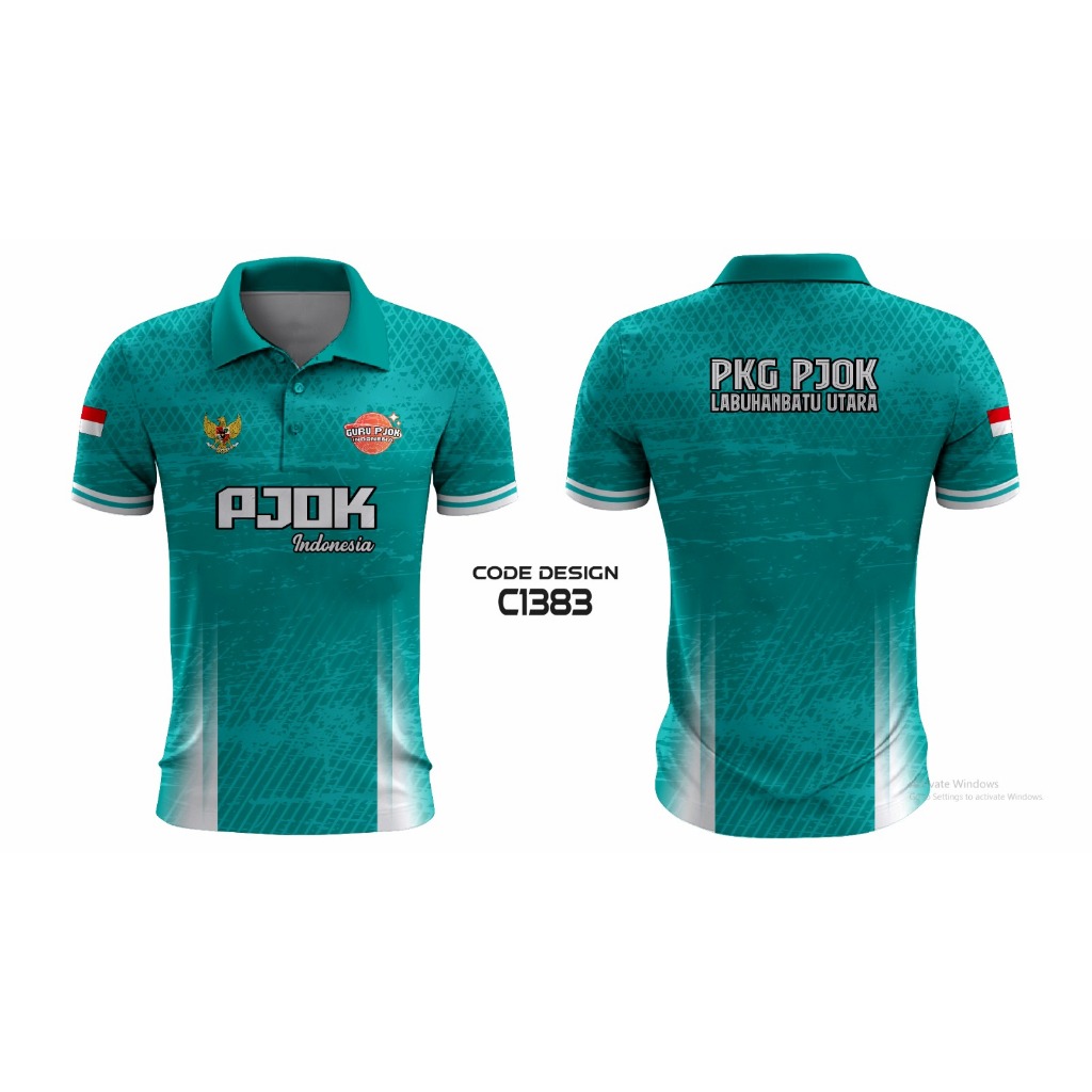 KAOS JERSEY KERAH POLO PKG PJOK/PPG TERTENTU FREE CUSTOM FULL PRINTING KUALITAS PREMIUM