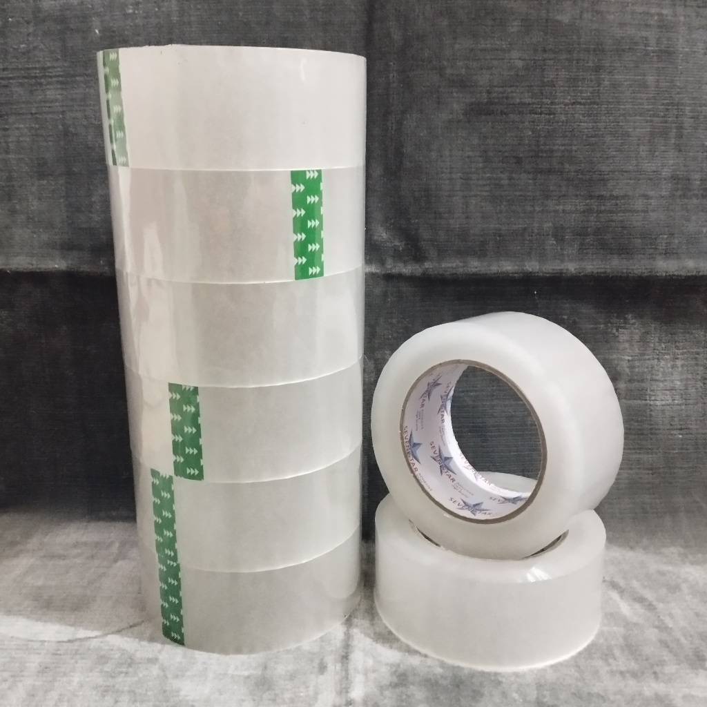 

(1 SLOP) Lakban 90 Yard Lakban 200 Yard Isolasi Selotip Clear Tape Daya Lengket Kuat Lakban Coklat