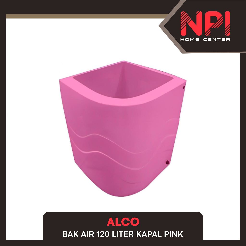 Alco - Bak Air Mandi Sudut Luxury Fiber Glass 120 Liter 120 Ltr Pink