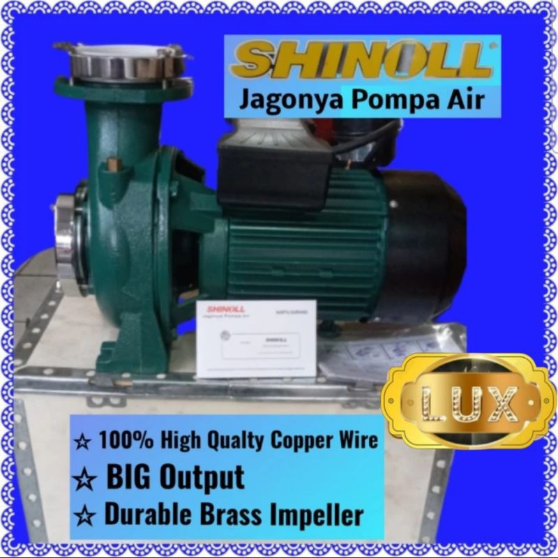 Garansi mesin pompa air centrifugal Shinoll THF 7 BRF 4 hp 3kw 3 phase 380 v sentrifugal In Out 4" X