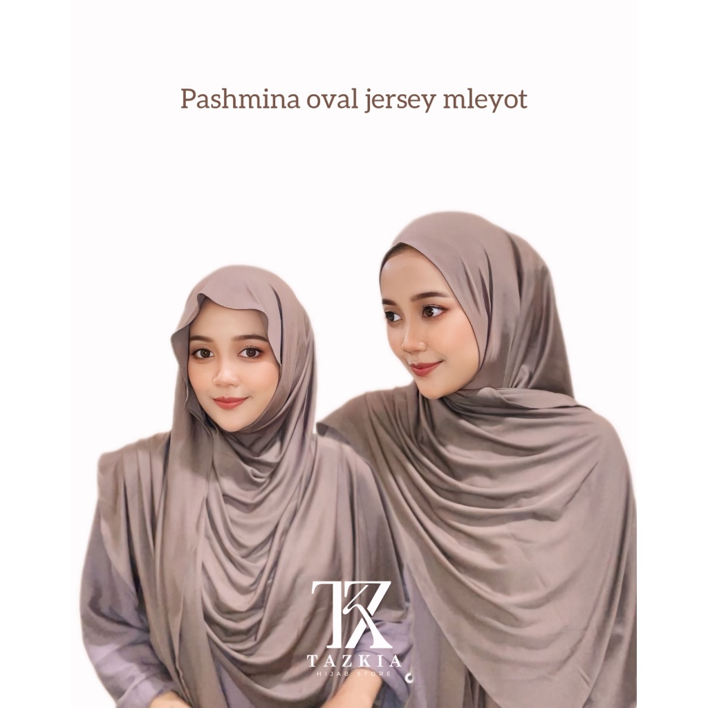 TAZKIA pashmina oval jumbo jersey premium pashmina curve malay jersey mleyot