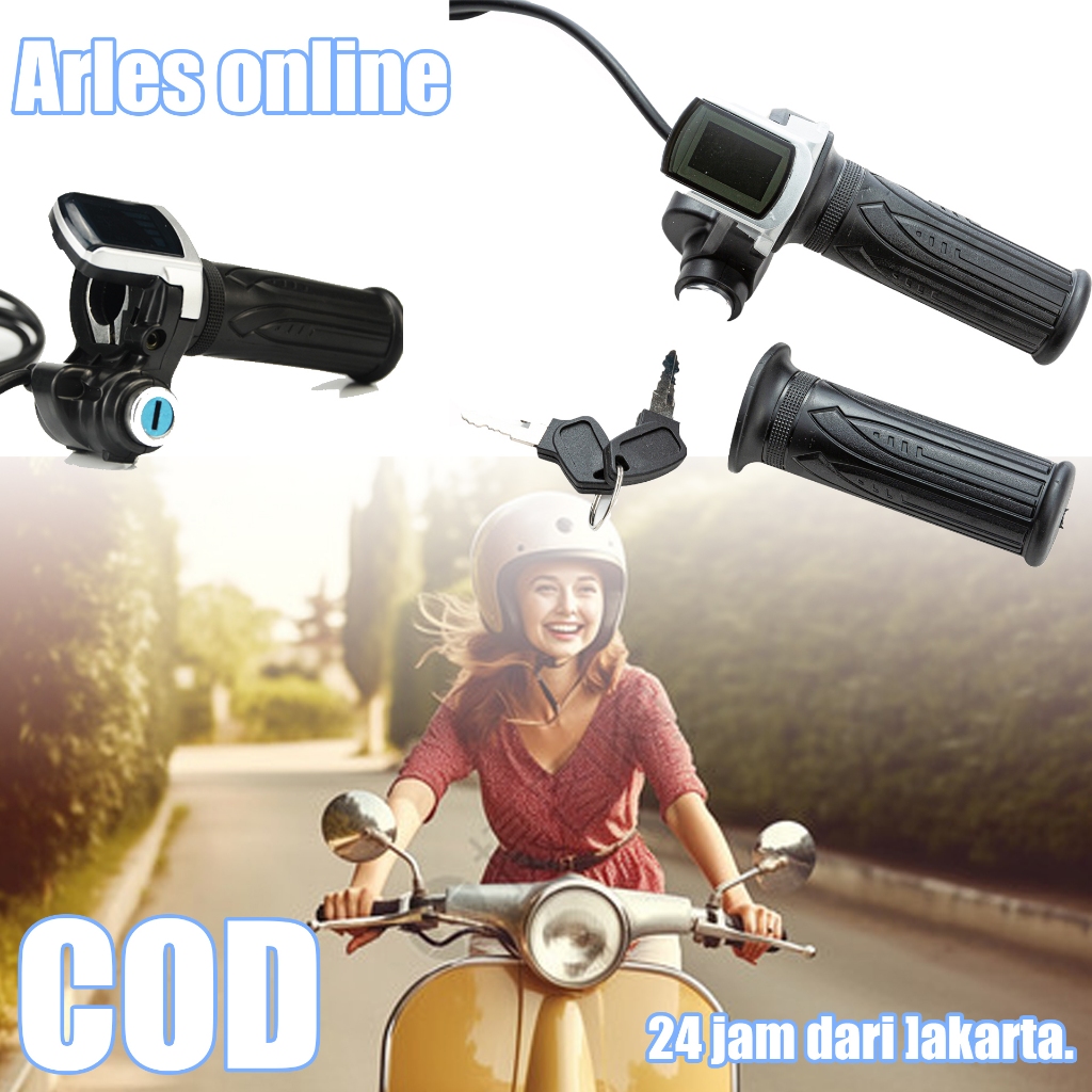 Handle Gas 36/48V Dyu D1 Throttle F-Wheel Kabel Gas Scooter Listrik Sepeda Listrik Skuter Elektrik P