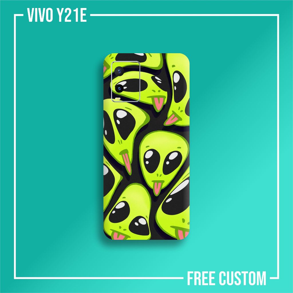 VIVO Y21E SKIN GARSKIN CASE PROTECTOR DAPAT 2 PCS FREE CUSTOM GAMBAR BEBAS BISA COD