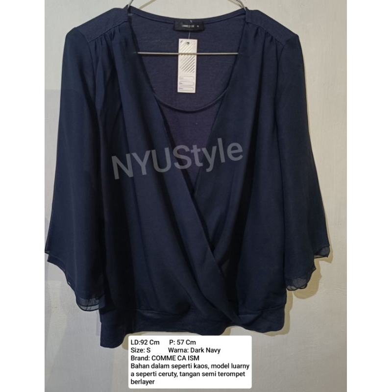 blouse navy comme Ca ISM