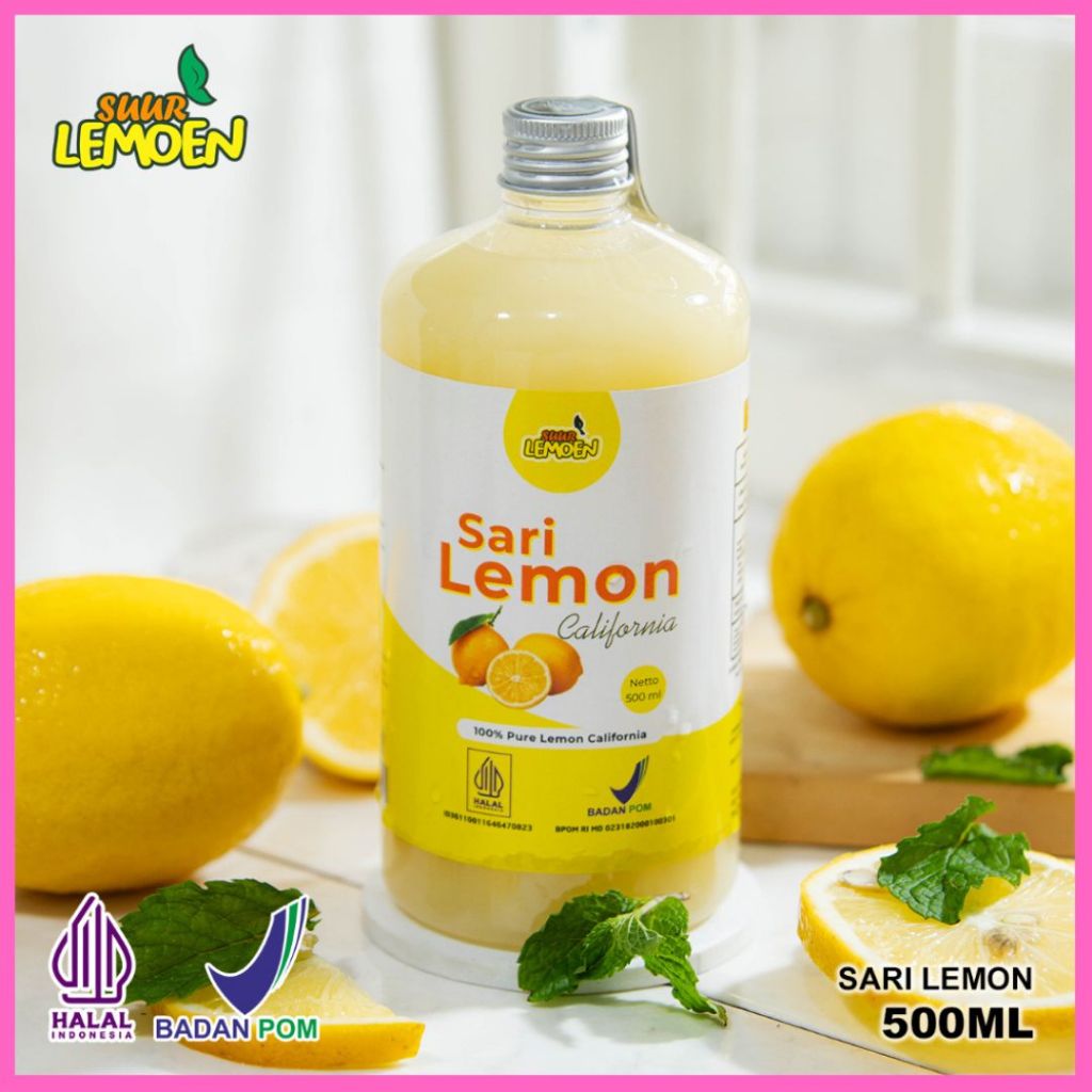 

Suur Lemoen Sari Air Lemon California 500 ML - Asli murni untuk Minuman Sehat Diet & Detox organik