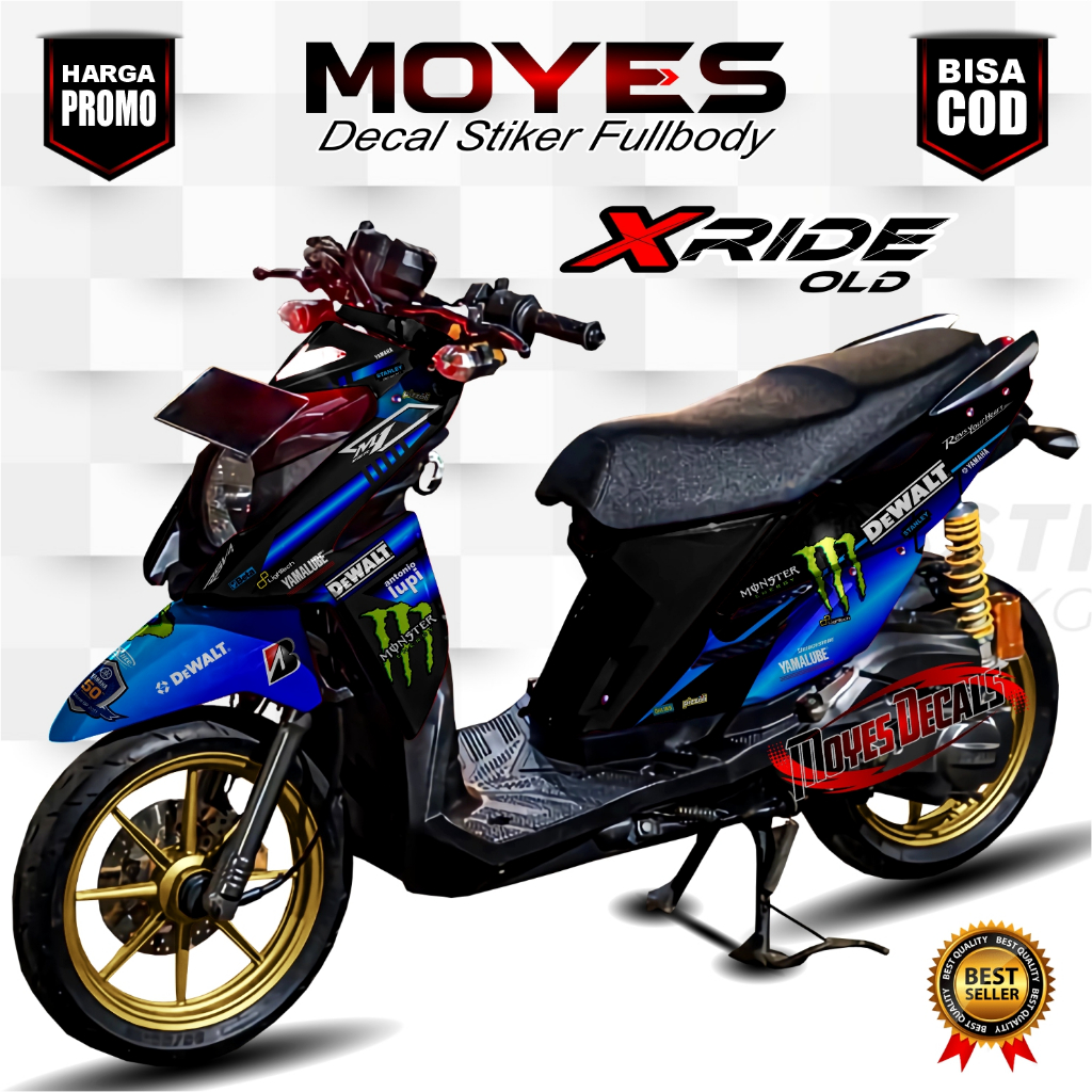 Decal X Ride 115 Full Body Stiker X Ride 115 Full Body Striping X Ride 115 Full Body Motif Monster