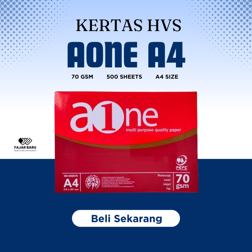 

[ RIM ] KERTAS HVS AONE A4 70GSM