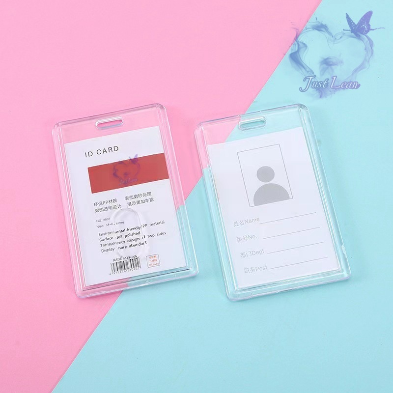 

Tempat Kartu ID Card Akrilik 2 Sisi Transparan - Holder Anti Gores (1pcs)